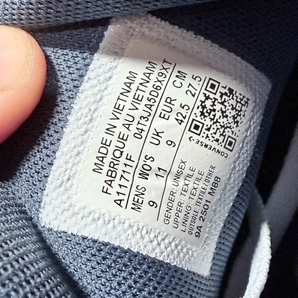 Converse All Star Low Top Sneakers Gray Canvas Lace Up Men’s 9 Women’s 11 - Picture 10 of 10